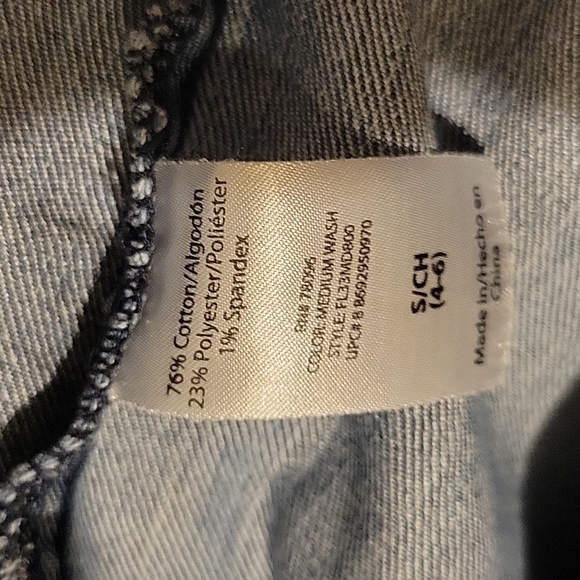 Faded Glory Jean Jacket Juniors Size Small (4-6) - Picture 6 of 7